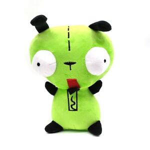 Alien Invader Zim 3D Eyes Robot Stuffed Plush Doll Green Bag 9.8" Model Toys