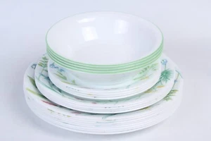 20pc Set Corelle My Garden Dinner, Luncheon, Salad Plates and Soup/Cereal Bowls - Picture 1 of 2