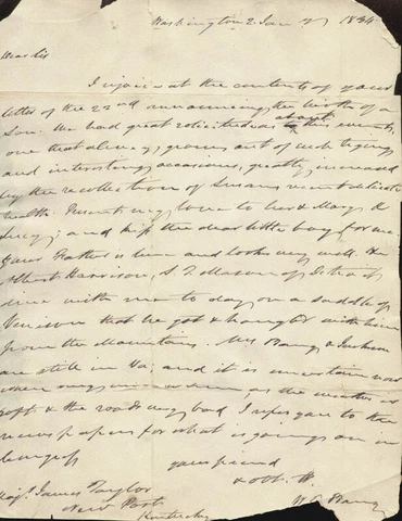 WILLIAM T. BARRY - AUTOGRAPH LETTER SIGNED 01/02/1834 Cover