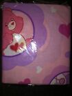 Care Bears 2004 Twin Flat Sheet Pink Purple Hearts New