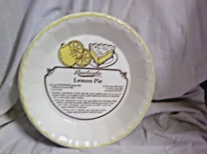 80s Vintage Lemon Pie Plate Dish Baker with Recipe Rawleigh's W.T. Rawleigh Co - Picture 1 of 2