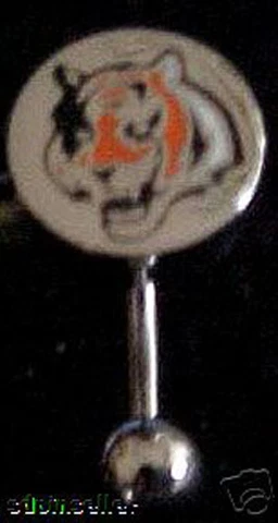 CINCINNATI BENGALS LOGO NAVEL BELLY RING Cover