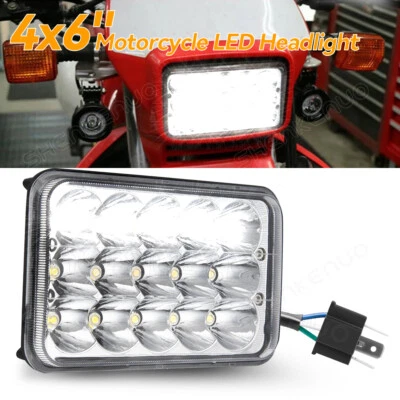 4X6" Motorcycle LED Headlight White Hi/Low for Honda XR250 XR250L XR650L XR650R - Изображение 1 из 4
