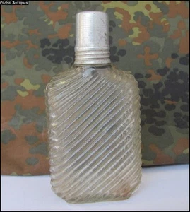 WWI IMPERIAL RUSSIA GLASS COGNIAC FLASK BOTTLE WITH ALUMINUM CAP - Picture 1 of 4