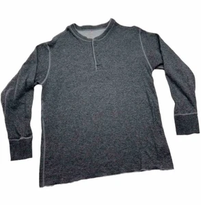 L.L. Bean Henley Mens L Regular Wool Blend Gray Long Sleeve sweatshirt - Picture 1 of 5