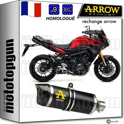 ARROW POT ECHAPPEMENT APPROUVE THUNDER NOIR C YAMAHA TRACER 900 GT 2018 18 - Photo 1/4