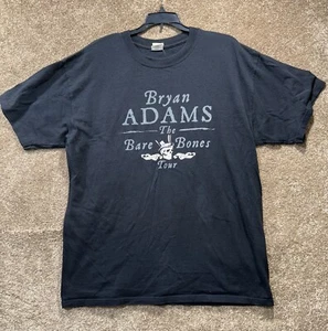 Anvil Men's T-Shirt Bryan Adams The Bare Bones Tour '09 Band Concert Black Large - Picture 1 of 4