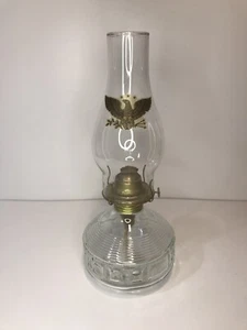 Vintage Glas Öllampe Americana Gold Eagle Kaminschirm - Bild 1 von 3
