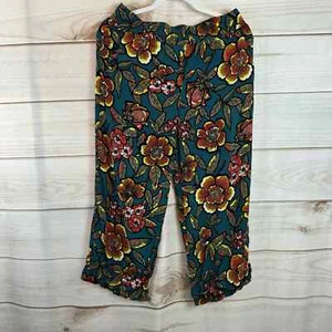 Pantalones Capris Ann Taylor Loft con estampado floral azul talla 8P - Imagen 1 de 7