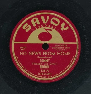 78tk-R&B-SAVOY 838-Tommy Brown - Picture 1 of 2
