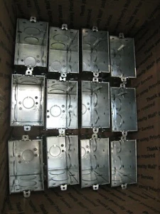 BOX OF 18 - Crouse Hinds 1-Gang Switch Box 3-1/2 Inch Depth Steel TP250 USA - Picture 1 of 7