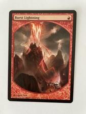 MTG PROMO DCI BURST LIGHTNING NM TEXTLESS MAGIC THE GATHERING RED PLAYER REWARDS