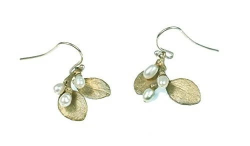 MICHAEL MICHAUD "Pendientes Irlandeses Espina Doble Gota Hoja y Perla" 4590 Foto 1 de 1