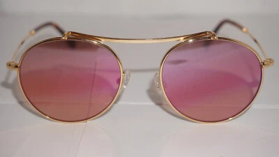 Gafas de sol HENRY JULLIEN HJYALE C56 redondas doradas rosa espejo 48 19 145 Foto 1 de 4