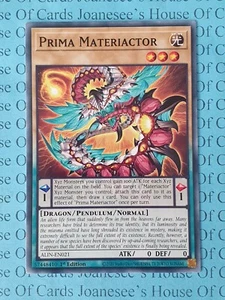 ALIN-DE021 Prima Materiactor Yu-Gi-Oh Karte 1. Auflage Neu - Bild 1 von 3
