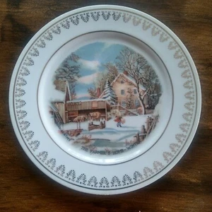 THE ROY THOMAS COLLECTION CURRIER & IVES WINTER COLLECTION Set Of Three - Picture 1 of 7