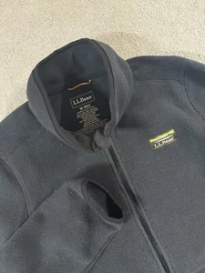 LL BEAN Womens Med Reg Heather Gray Fleece Jacket Mountain Classic Recycled Poly - Picture 1 of 7
