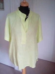 100% linen Gerry Weber top, size 18/20, new (colour real brighter lime) - Picture 1 of 5