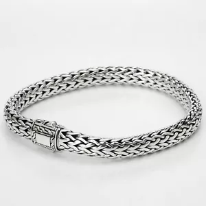 John Hardy Bracciale Tessuto Silver Sterling 925 BB900479XL 1486001 - Foto 1 di 7