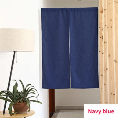 Linen Door Curtains Drape Rod Pocket Kitchen Bath Room Partition Decor Plain - Image 1 of 4