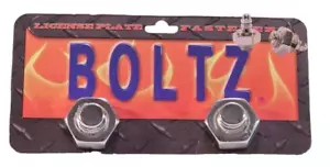 1 SET JUMBO CHROM NUMMERNSCHILDSCHRAUBE / BOLTZ BEFESTIGUNGEN AUTO LKW METALLMUTTER NEU - Bild 1 von 1