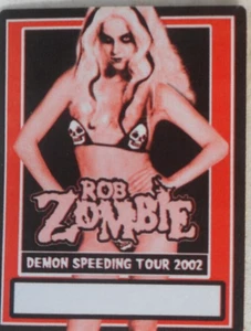 Rob Zombie Tour Issued Backstage Pass OTTO Demon speeding Tour 2002 - Picture 1 of 3
