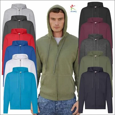 Fruit Of The Loom Men Classic 80/20 Full Zip Hooded Sweatshirt Casual Hoodies - Image 1 of 4