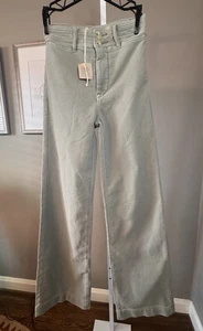 Faherty Stretch Terry Harbor Damenhose Coastal Sage WBF2328 neu mit Etikett 168 $ Größe 24 - Bild 1 von 12