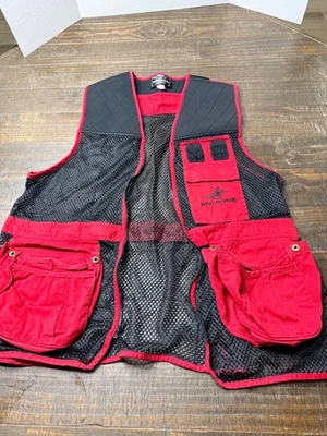 Winchester Rugged Sportsman Outdoors Mens L Red/Black Mesh Shooting Hunting Vest - Image 1 of 2