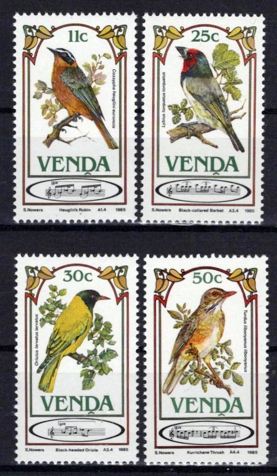 South Africa Venda 116-119 MNH Songbirds Robins Orioles Zayix Stamps 0325S099M - Image 1 of 1