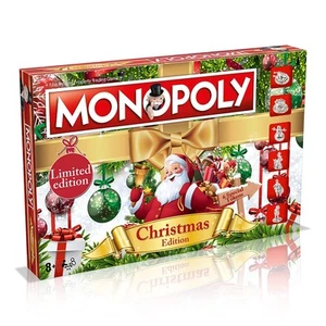 Winning Moves Christmas Monopoly Board Game, Play as Rudolph, Snowman or Santa a - Foto 1 di 4