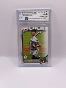 Jacob Misiorowski 2022 Bowman Draft 1st Bowman 1st Edition MGCo. Gem Mint 10 - Picture 1 of 1