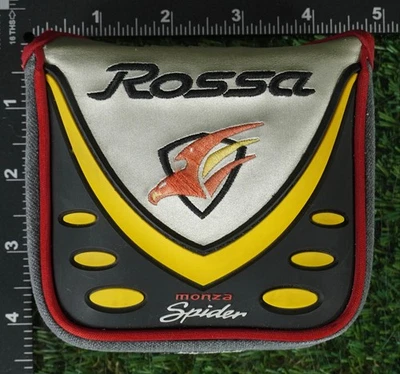 TAYLORMADE ROSSA MONZA SPIDER MALLET PUTTER HEADCOVER MAGNETIC GRAY/BLACK/YELLOW - Image 1 of 4