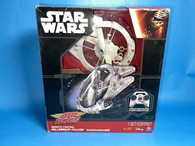 Star Wars Air Hogs Millennium Falcon RC Drone Remote Control Gyro Stabilization - Image 1 of 4