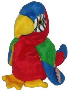 Jabber Ty Beanie Baby Babies Parrot 1998 Plush Toy - Picture 1 of 2