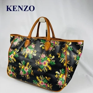 Kenzo Flower Pattern Tote Bag Multicolor Pvc Leather A4 Possible Limited Edition - Picture 1 of 14