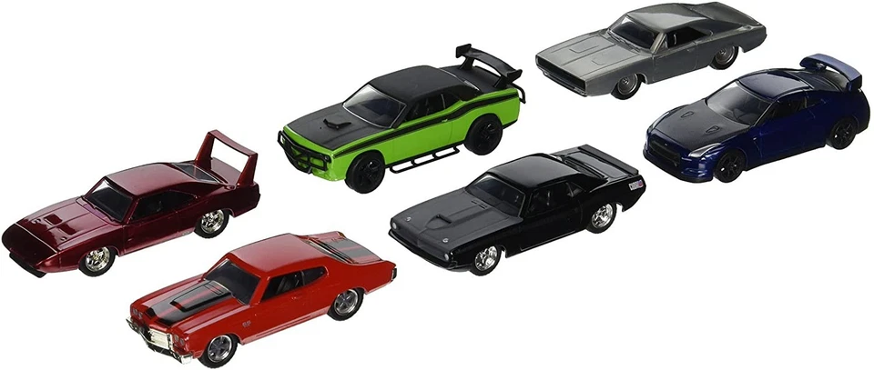 FAST FURIOUS Set 6 Modelli AUTO DieCast WAVE 2 1/55 Dom Letty Brian JADA - Immagine 1 di 4