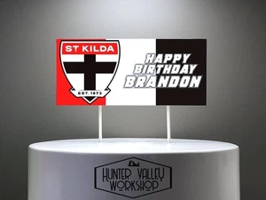 Personalised St Kilda AFL Cake Topper - (made to order) - Bild 1 von 2