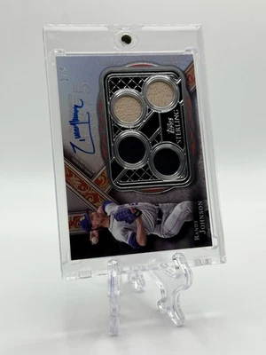 2022 Topps Sterling Randy Johnson Strikes Quad Patch Red /5 Auto Mariners - Image 1 of 2