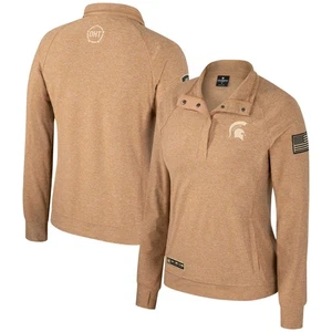 Women's Colosseum Tan Michigan State Spartans OHT Military Appreciation Sand - Picture 1 of 4