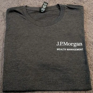 J.P. Morgan Global Wealth Management Chase Bank Gray T-Shirt Men's Medium - Picture 1 of 6