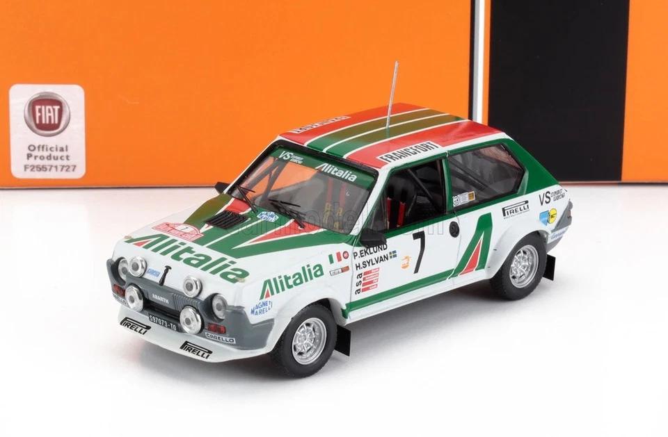 MODELLINO AUTO STATICO IXO FIAT RITMO 75 ABARTH N.7 RALLY MONTE CARLO 1979 1/43 - Immagine 1 di 4