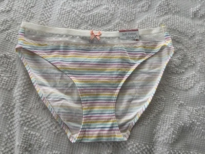 Braguita de bikini de algodón a rayas Saint Eve Juniors talla pequeña nueva con etiquetas Foto 1 de 4