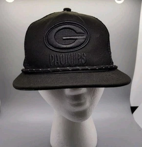 Green Bay Packers NFL New Era The Golfer Trucker Rope Snapback Hat Black - Picture 1 of 16