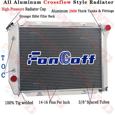 4 Row Radiator for 1967-1968 Ford Galaxie 500 Thunderbird LTD/Mercury Marquis - Image 1 of 4