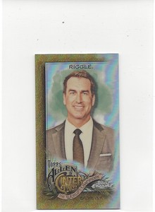 (0204) ROB RIGGLE #/50 2022 TOPPS ALLEN & GINTER CHROME MINI GOLD REFRACTOR SP