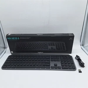 Logitech MX Keys S Wireless Keyboard Low Profile Quiet, Graphite - Picture 1 of 5