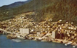 Postal postal: vista aérea, Ketchikan, Alaska, años 50 - Imagen 1 de 2