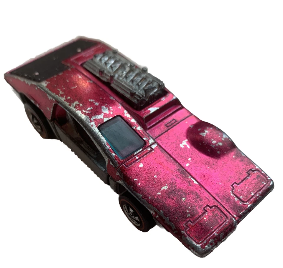 Mattel Hot Wheels Redline Side Kick 1970 vintage rosa magenta rojo Hong Kong Foto 1 de 4