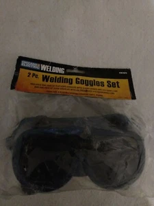 2 Pc. Chicago Electric Welding Goggles Set Elastic Head Band and 4 Ventilators  - Picture 1 of 3